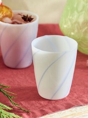 Anthropologie NIB Candy Stripe Tumblers- Set of 2